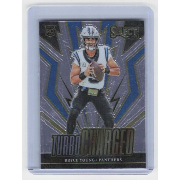 2023 Panini Select Turbocharged Prizm #TUR-BYO Bryce Young Carolina Panthers Football Card Carolina Panthers NFL FOOTBALL Trading Card