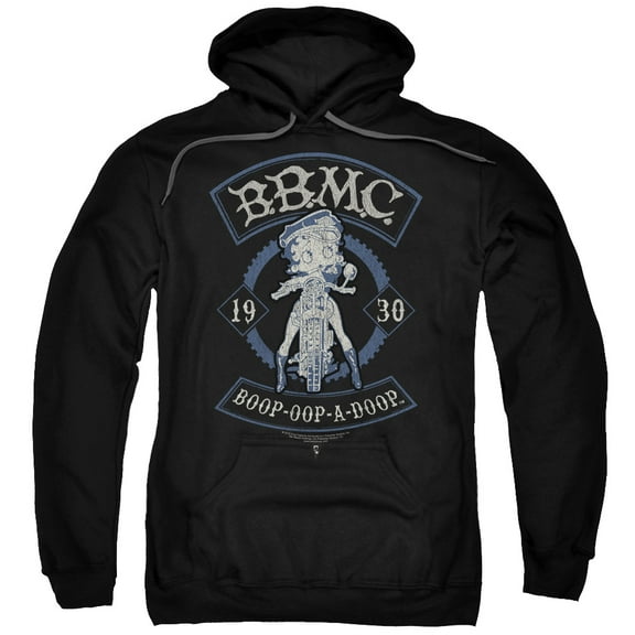 Betty Boop B.B.M.C. Adult Pullover Hoodie Sweatshirt Black