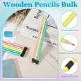 thumbnail image 3 of Uxcell Triangle Wooden Pencils Bulk, 12 Pack HB Graphite Pencils with Eraser, Yellow, 3 of 7