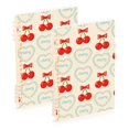 thumbnail image 2 of Haosy Cherry Hearts Bows on Cream Notebooks 1-subject Journal 60 Sheets A5 College Ruled Paper Detachable Ring 8.3"x5.7", 2 of 8