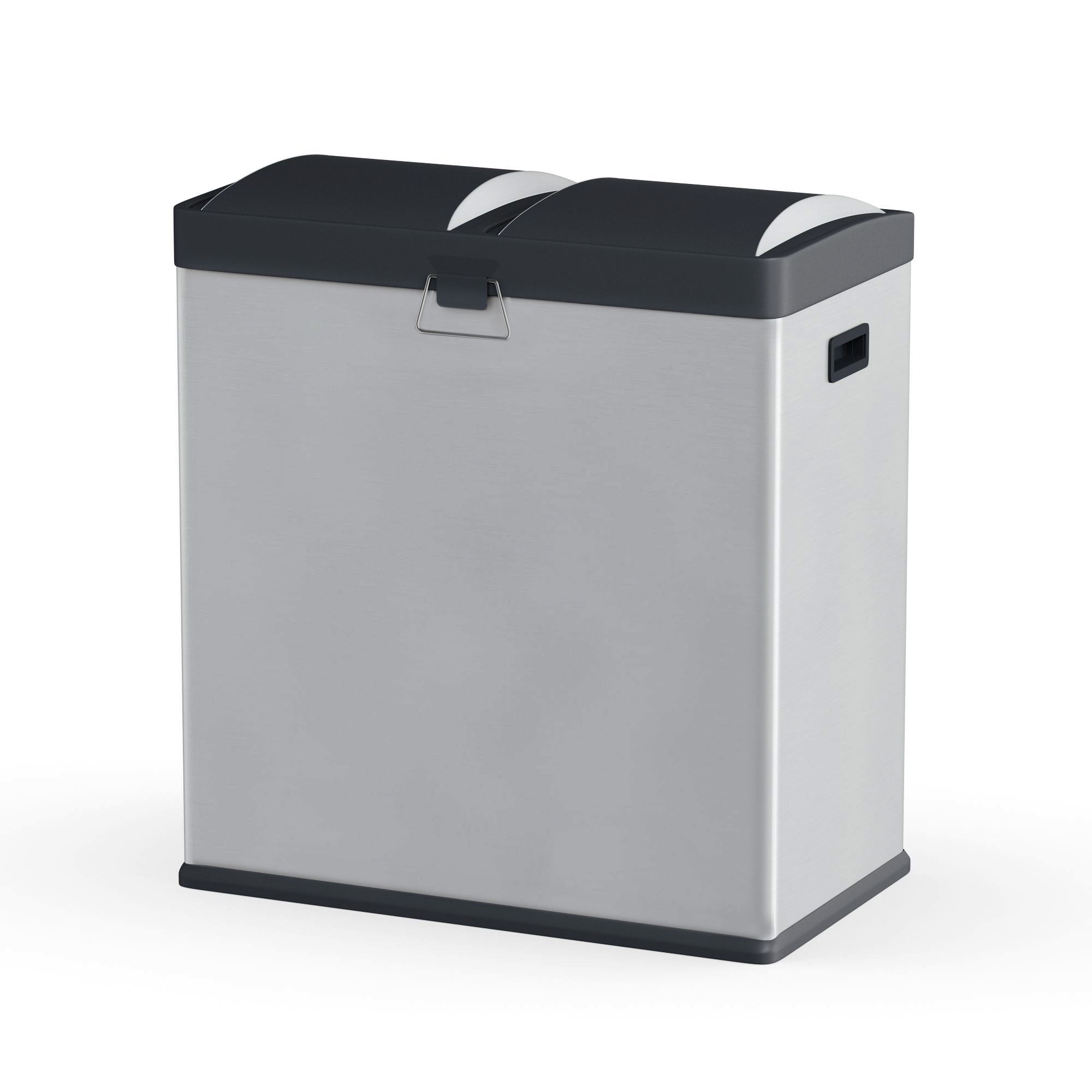 Step N' Sort 16 Gallon 2 Compartment Kitchen Trash Can & Recycling Bin, Silver - image 10 of 19