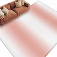 thumbnail image 2 of Coral Red White Area Rug 5x7 FT, Non Slip Bedroom Throw Carpet, Modern Gradient Vertical Stripes Geometric Washable Soft Floor Carpet Non-Shedding Rug for Dining Room Bedside Classroom Desk, 2 of 9