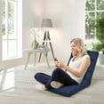 thumbnail image 3 of Gymax Chaise de Jeu Pliante Réglable Chaise de Sol Rembourrée Canapé Paresseux Pliant Réglable Bleu, 3 of 10