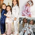thumbnail image 2 of Pyjama en satin pour Bébé Mode Manches Longues Bouton Haut + Pantalon Ensemble de Pyjama, 2 of 5
