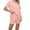 Peach Pink, variant on Asklazy Women's Pajamas Set short Sleeve and short Pants 2 Piece Pjs Sleepwear with Pockets,US Size,White,2XL