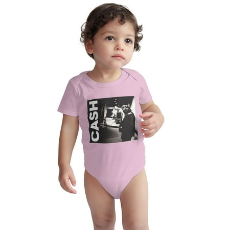 

Johnny Baby Onesie Cash American III Toddler Baby Boys Girls Short-Sleeve Bodysuits Cotton Romper Pink 12 Months