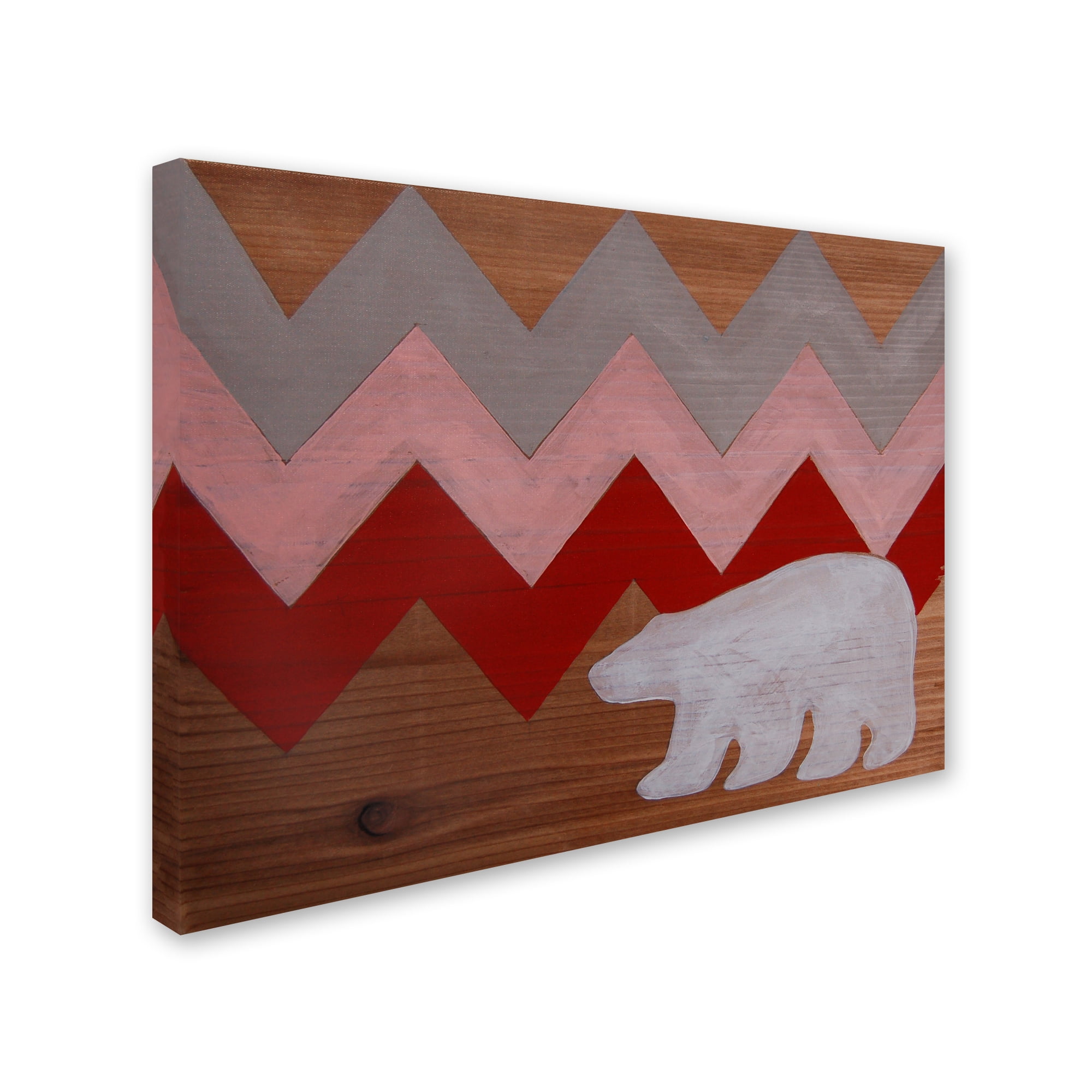 Trademark Fine Art "Polar Bear Red" Canvas Art by Nicole Dietz
