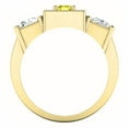 thumbnail image 4 of Dazzlingrock Collection 4.80 Carat (ctw) 18K Citrine & White Cubic Zirconia CZ Bridal Engagement Ring, Yellow Gold, Size 5, 4 of 6