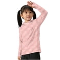 thumbnail image 6 of Riecok Boys Girls Rash Guard Shirt Long Sleeve Sun Protection Pullover Breathable Hooded Tops Hiking Workout Clothes Watermelon Red 160, 6 of 6