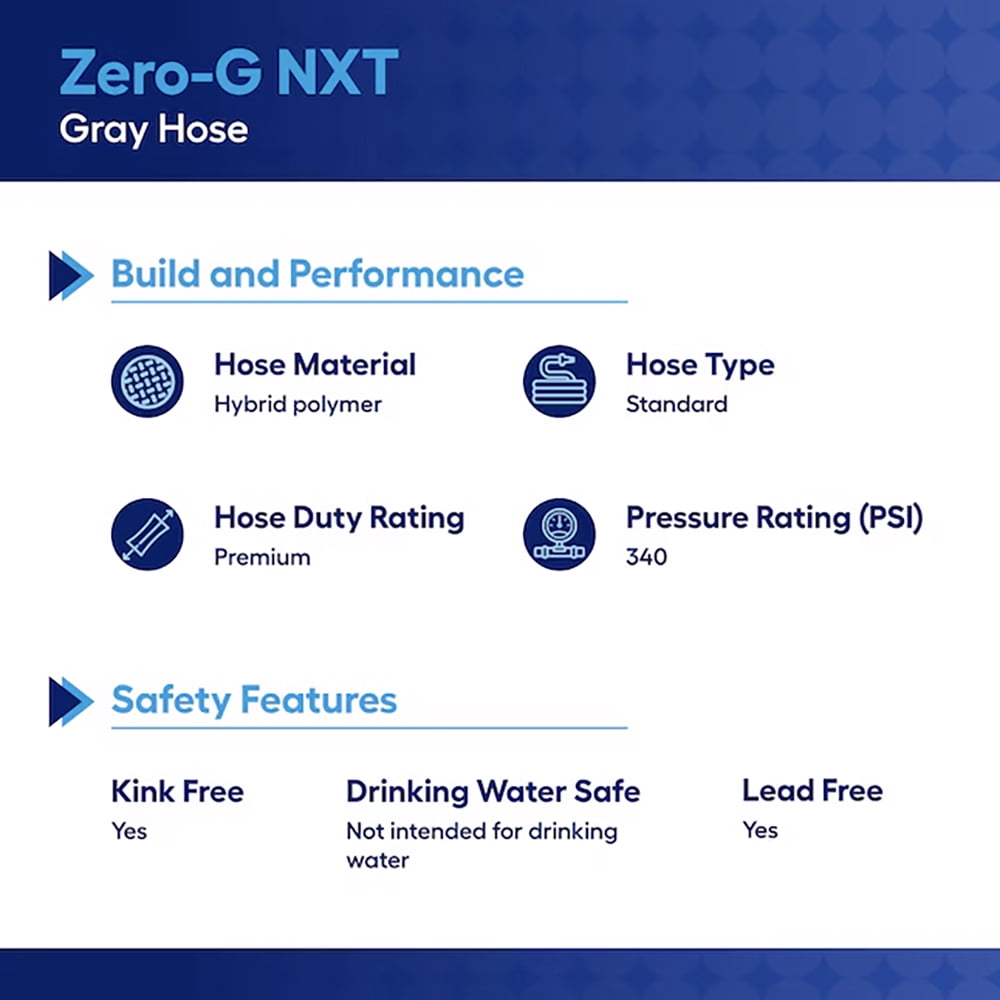 Teknor Apex Zero-G 5/8 in. D X 50 ft. L Heavy Duty Garden Hose