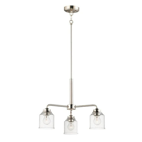 -Three Light Chandelier-20 inches Wide By 13.75 inches High-Satin Nickel Finish Bailey Street Home 93-Bel-3360682