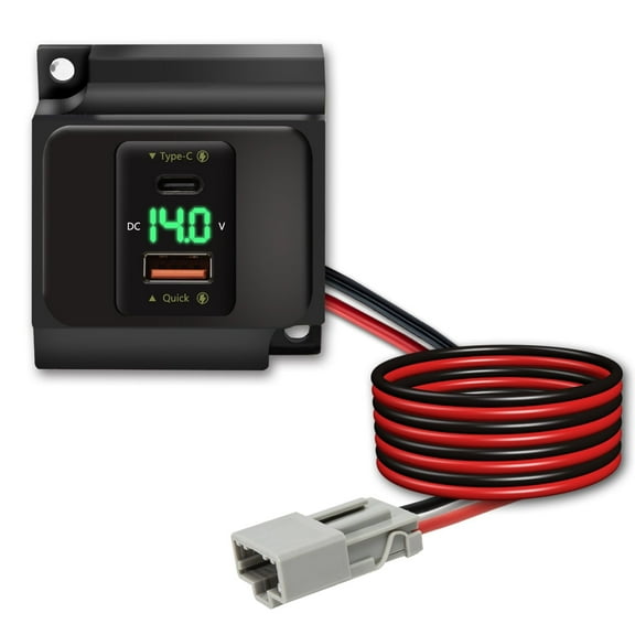 Clock Substitute with Voltmeter and USB Fast Charger for 1997-2001 Honda CR-V