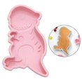 thumbnail image 3 of para Pastel de Pascua, para Dulces , Herramienta para Fonnt, Apto para Microons Y vavajils Dinosaurio Rosa Macarena Molde para hornear pasteles, 3 of 8