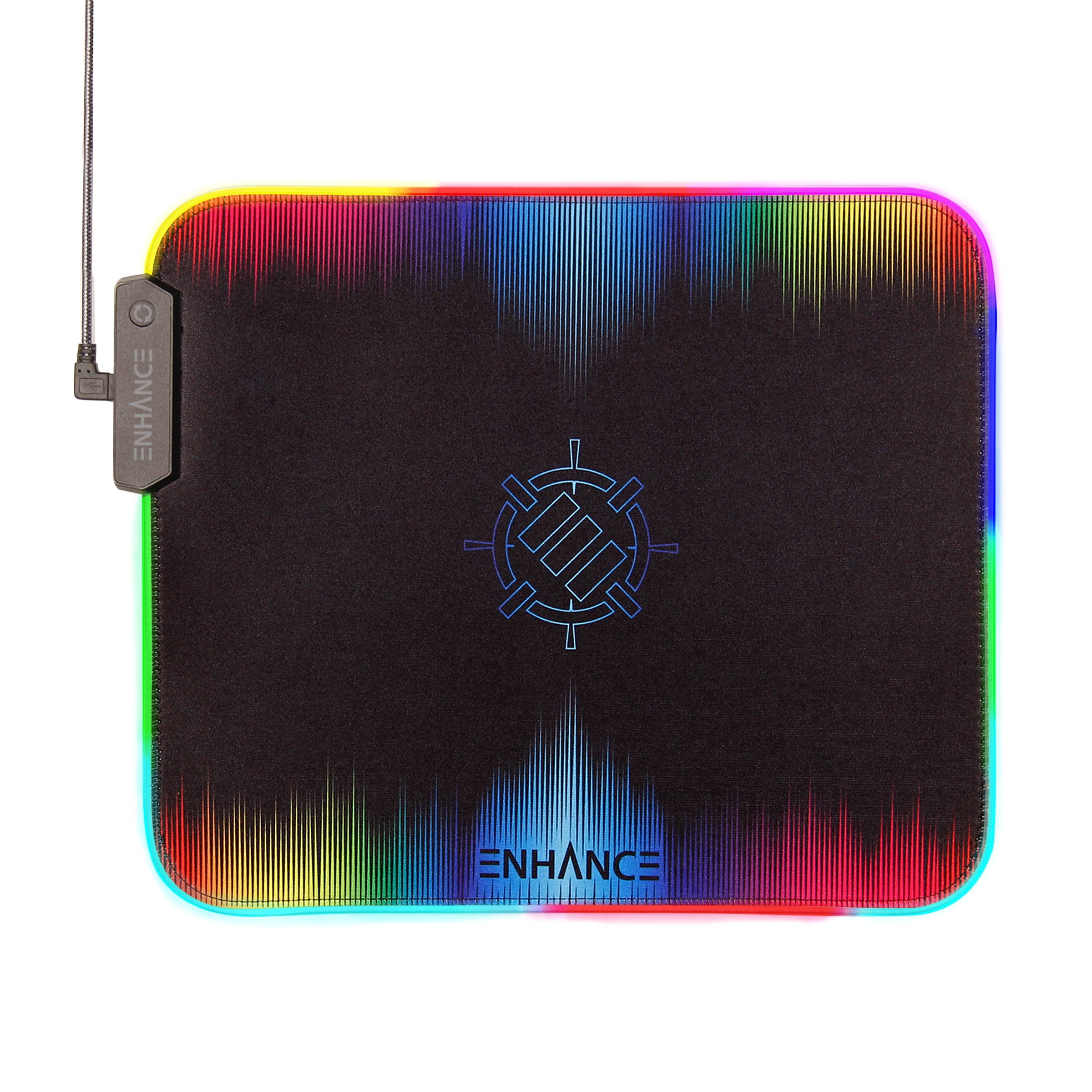 Enhance Large LED Gaming Mouse Pad with Clear Optical Fiber Edges