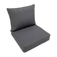 thumbnail image 2 of Patio Seat Cushions Set Cozival High Density Outdoor/Indoor Cushion Set - Removable Cover Seat & Back Cushions for Sofa, Booth, Patio Furniture - Water Resistant & Durable, Dark Gray, 2 of 4