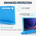 thumbnail image 3 of for Galaxy Tab S9/S9 FE 11 Inch SM-X710/SM-X716B/SM-X718U/SM-X510 2023 case, Shockproof, Silicone Rubber EVA Portable Handle Stand Protective Kids Cover Case for Samsung Galaxy Tab S9/S9 FE, Blue, 3 of 5