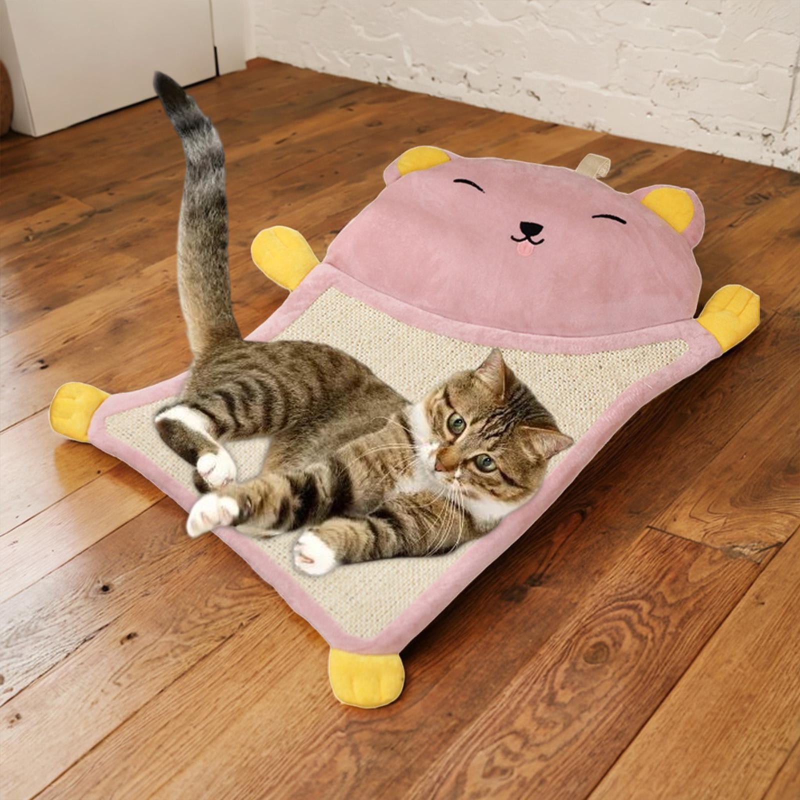 Bvdfgk Cat Scratcher Sisal Mat Cat Scratching Board Pad Cat Scratch Pad Pet Cushion Rug Pink Color Cats