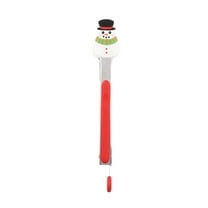 Christmas Silicone Mini Tongs, 10 Inches Stainless Steel Cooking Tongs with Silicone Tips Santa Snowman Food Serving Tong Barbecue Tong Bread Clamp for Xmas Party