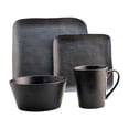 thumbnail image 1 of Set Vajilla Cerámica Negra, Diseño Cuadrado Premium, Colección Cairo, Vajilla 16 Piezas para 4 Personas con Caja de Regalo, 1 of 12