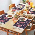 thumbnail image 2 of Pioneer Flower Floral Print Pattern Summer Placemats Table Placemats Set Of 4-Linen Kitchen Washable Placemats Table Mats 12x18 Inch Non-Slip Heat Resistant, 2 of 6