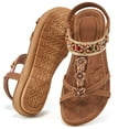 thumbnail image 7 of Ablanczoom Womens Sandals Shoes String Beads Arch Support Summer Comfort Flat Beach Sandal for Women, 7 of 7