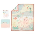 thumbnail image 2 of Bedtime Originals Ocean Mist 3-Piece Pink/Gray/Yellow Baby Crib Bedding Set, 2 of 6