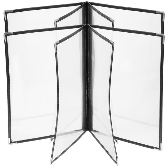 PENIKOKO 2-Pack Clear PVC Menu Covers with Rounded Edges, Water-Resistant, Restaurant Binder Protectors