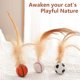 thumbnail image 2 of 1/3 Piezas Juguetes Interactivos Nuevos para Gatos, Pelotas Saltarinas con Plumas, Juguete de Interior para Gatos, Plumas para Entrenamiento de Gatos, Juguete para Mascotas Cazadoras, 2 of 10