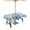 White Sky Blue Dark Blue, variant on Fsddascl Blue Christmas Snowman Outdoor Tablecloth - 54x54 Inch Square Dining Table Cover, Winter Snowflake Xmas Plaid Waterproof Outdoor Table Cloth with Umbrella Hole & Zipper for Picnic/Patio