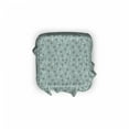 thumbnail image 2 of Vintage Ottoman Cover, Floral Rustic Garden, 2 Piece Slipcover Set with Ruffle Skirt for Square Round Cube Footstool Decorative Home Accent, Standard Size, Pale Blue Cream Umber, by Ambesonne, 2 of 5