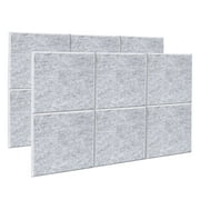 AGPtek 12pcs Acoustic Absorption Panel silver gray