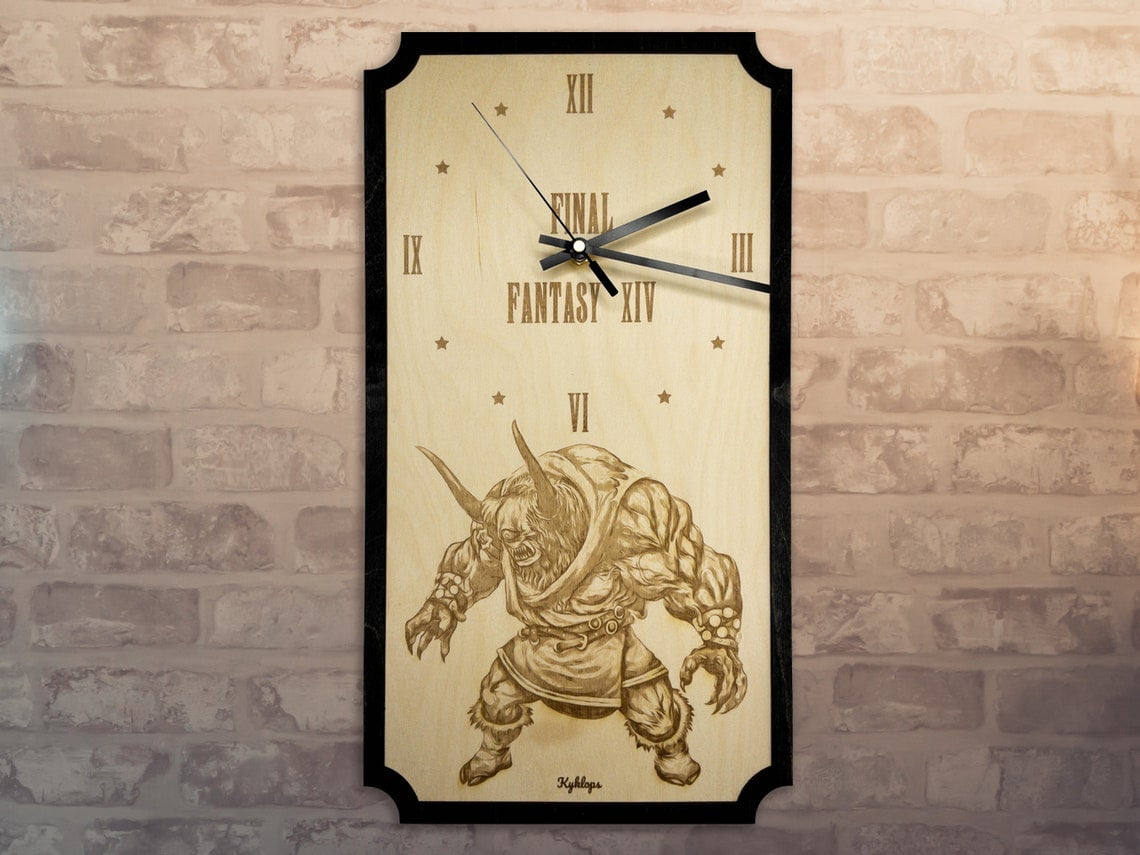FFXIV Wall Art Clock Kyklops From Shadowbringers FF14 Gift