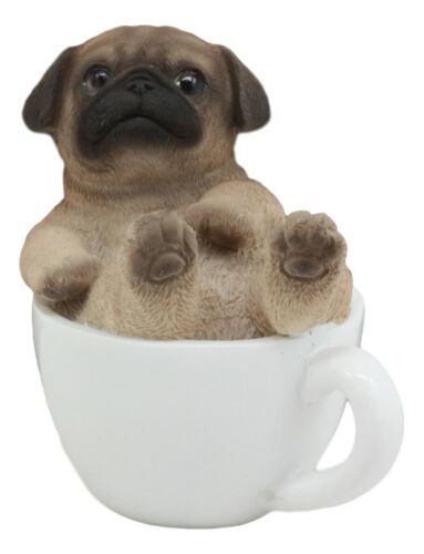 New pug puppy dog animal figurine statue home decoration collectible gift