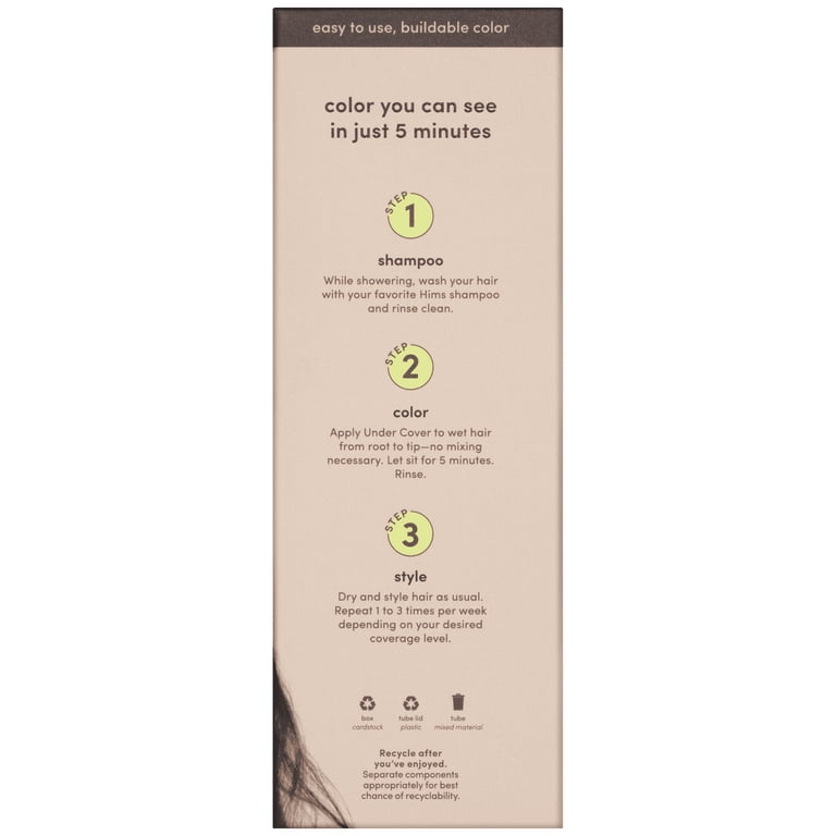 Hims Under Cover Hair Color & Conditioner for Men, Black photo 6