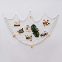 WZXPWT Fishing Net Decoration, Mediterranean Style Net Decor with Shells, Nautical Wall Hanging for Photo and Party Decoration, Outdoor and Indoor Use