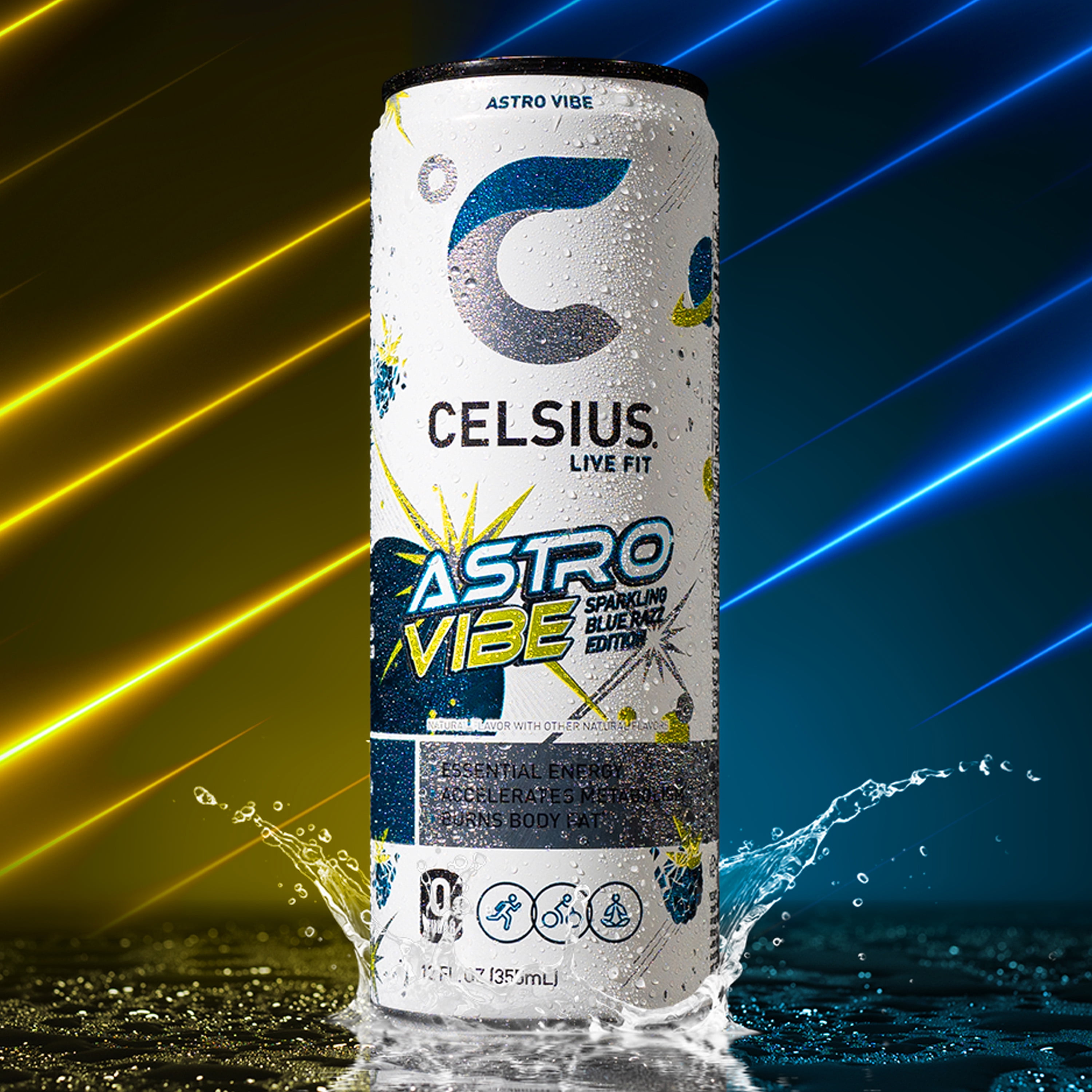 Free Shipping! CELSIUS Sparkling Astro Vibe Energy Drink 12 fl oz