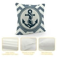 thumbnail image 4 of BCIIG Nautical Theme Pillow Cover 20x20 Inch Navy Blue Anchor Gray Stripes Decor Cushion Cover for Kids Teens Adults Ocean Travel Style Soft Square Cushion Case for Office Living Room, 4 of 5