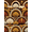 Orange, Pattern 13, variant on ODIKA 4'x6' Machine Washable Non-Slip Area Rug, 70s Gold High Traffic Rug, Gold, 1255116