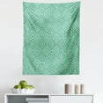 thumbnail image 1 of Mint Tapestry, Vertical Nested Squares Diamond Line Pattern Geometrical Classy Print, Fabric Wall Hanging Decor for Bedroom Living Room Dorm, 5 Sizes, White Almond Green Mint, by Ambesonne, 1 of 1