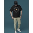 thumbnail image 2 of Galactic Smiley - Cosmic Orbit Emoji Graphic Men's T-shirt, 2 of 4
