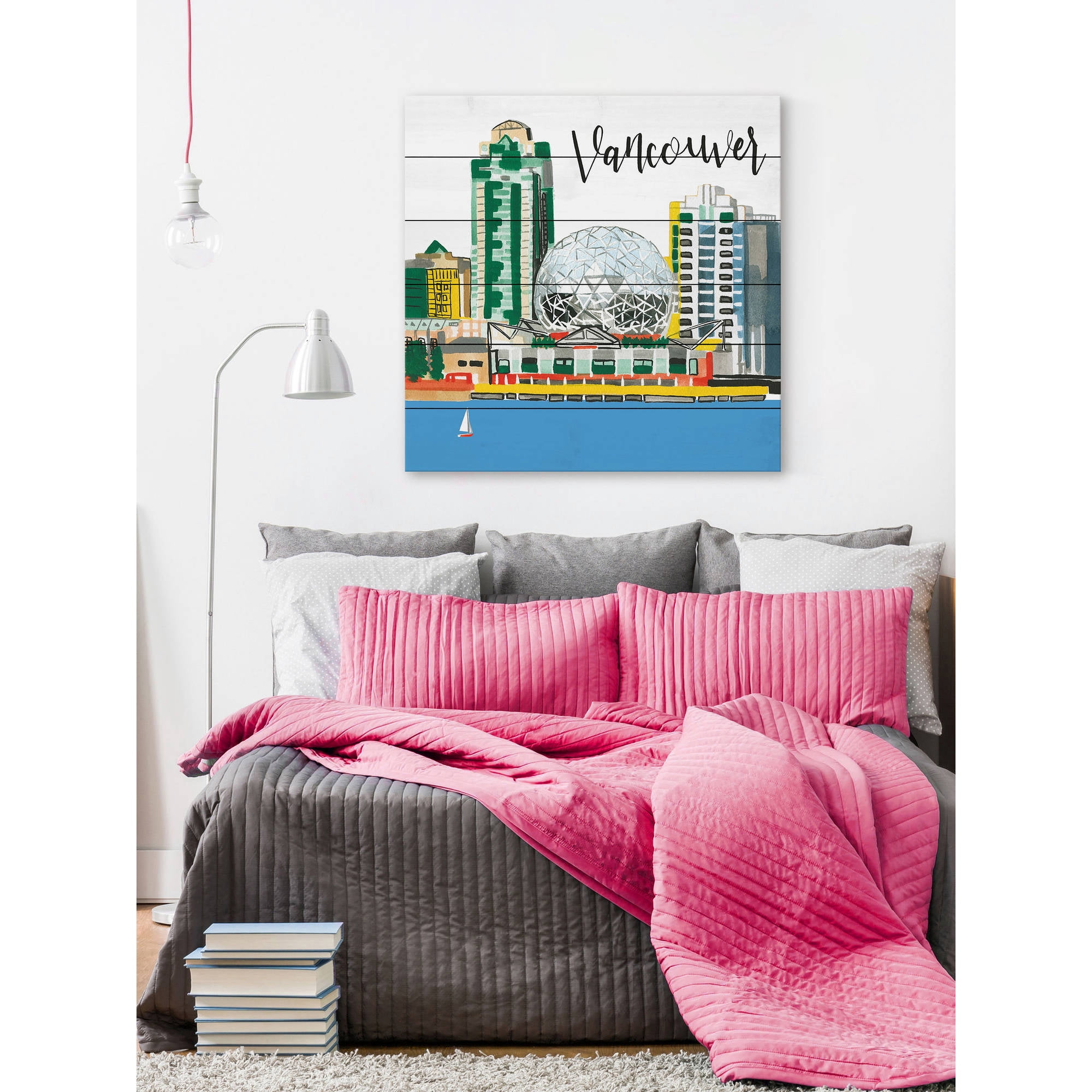 Marmont Hill "Vancouver Lakeview" by Molly Rosner Painting Print on White Wood