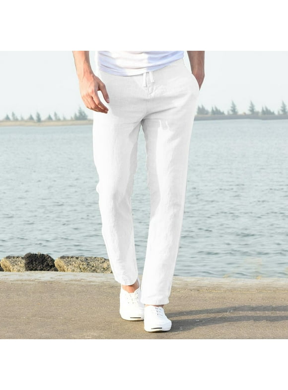 Men Elastic Waist Pants