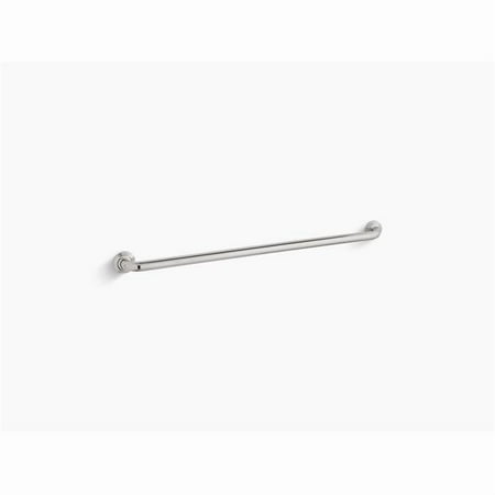 Kohler K-10544-S 36 in. Traditional ADA Compliant Grab Bar - Polished Stainless Steel