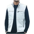 thumbnail image 2 of uublik Vest Jacket Men Winter Warm Snow Coat Windbreaker Work Outerwear Snowboarding Jackets White, 2 of 5