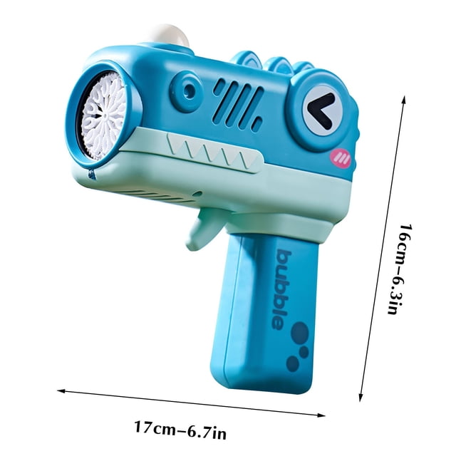 Automatic Bubble Machine With Lights And Music Includes 60Ml Solution Blue Plastic Summer Outdoor Toy Blue