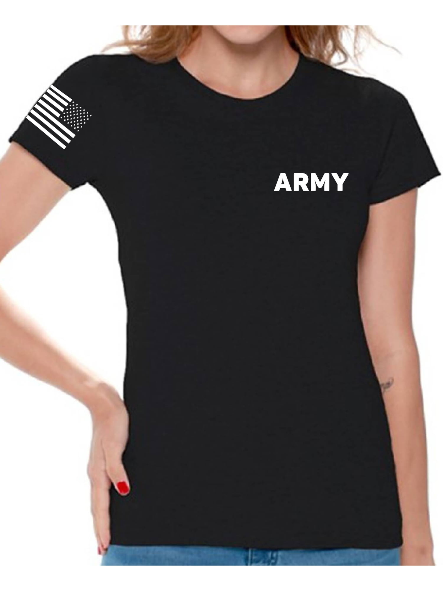 Army Flag Military T-Shirt Patriot Veteran Stars & Stripes Honor Tee Shirt 