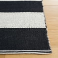 thumbnail image 4 of SAFAVIEH Montauk Tanja Checkered Cotton Area Rug, Black/Ivory, 6' x 6' Square, 4 of 6