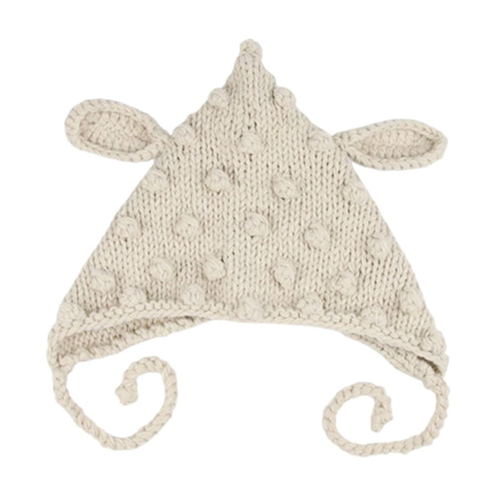 KEINXS Winter Knitting Baby Hats Caps Cute Deer Ear Boys Girls Hats for Kids enfant baby muts Earflap