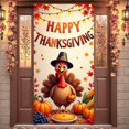thumbnail image 4 of Thanksgiving Party Decorations Door Cover, Happy Thanksgiving Front Door Banner Fall Harvest Turkey Themed Porch Sign Hanging Backdrop for Indoor Outdoor Party Supplies 71x35 Inch, 4 of 6
