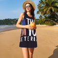 thumbnail image 3 of Balery Veterans Day2 Vestidos de verano para mujer con estampado: vestido holgado sin mangas, vestido playero informal y cómodo para días calurosos., 3 of 7